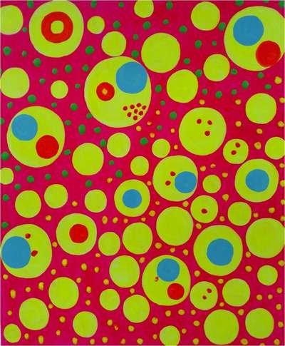 Obra 22 de puntillismo abstracto por Gabino Amaya